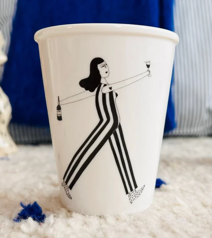 Kubek porcelanowy wine o'clock