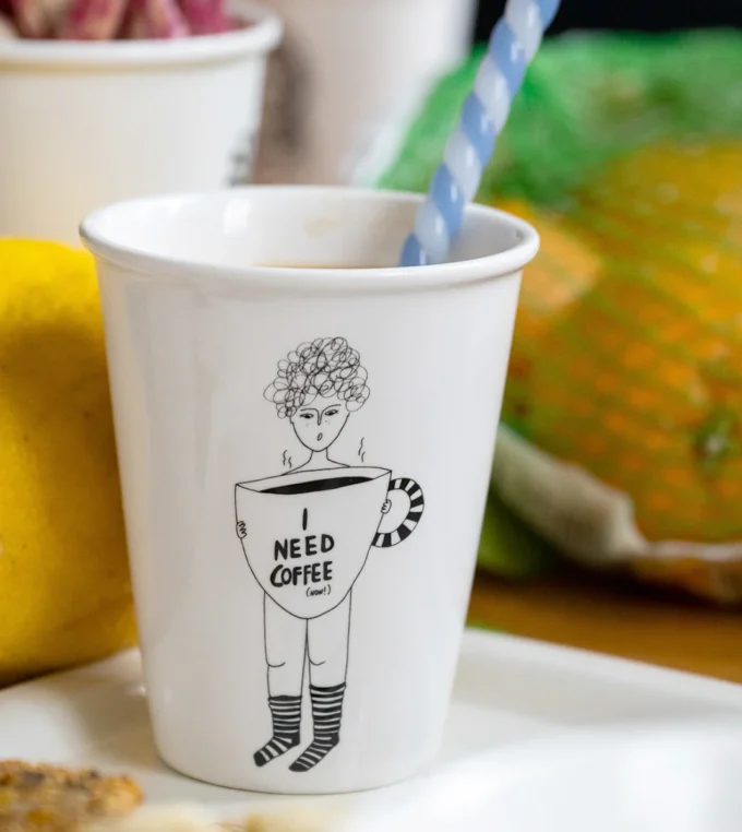 Kubek porcelanowy coffe now