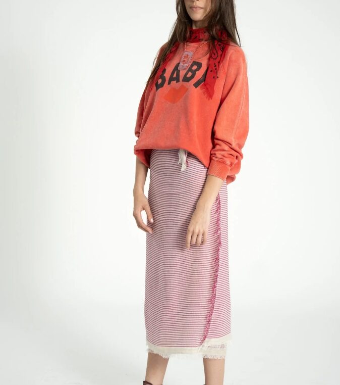 Bluza Washed Red Baby Print