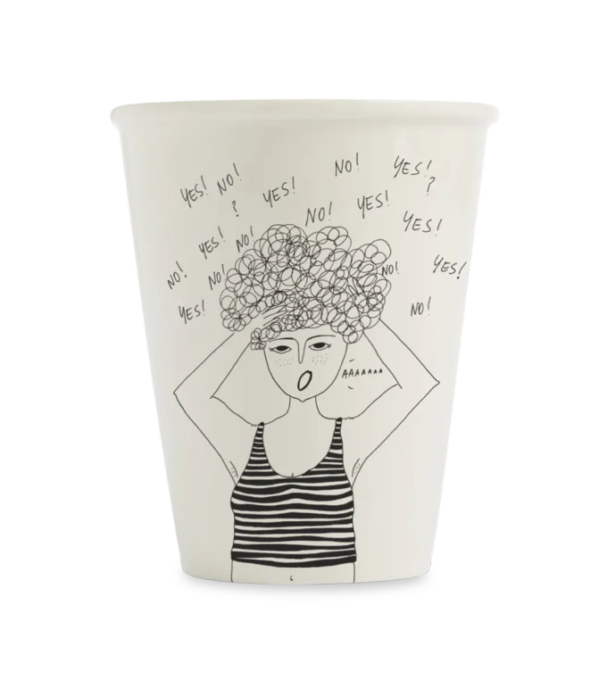 Kubek porcelanowy overthinking