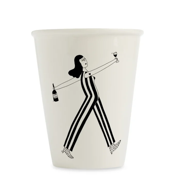 Kubek porcelanowy teckel wine o'clock SLOU