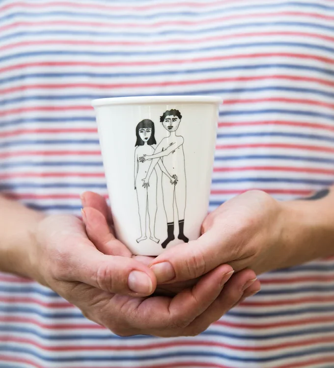 Kubek porcelanowy naked couple
