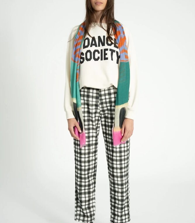 Szalik Multicolor z motywem pomarańczowego tygrysa