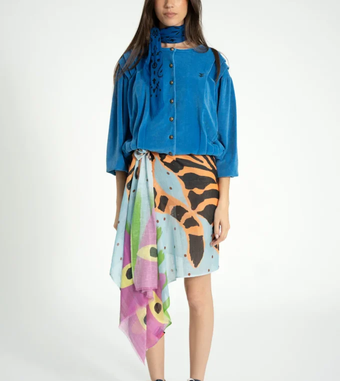 Rozpinana bluza Fitted Blue