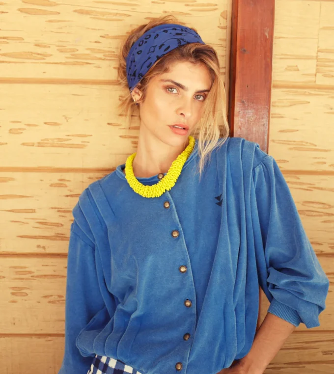 Rozpinana bluza Fitted Blue