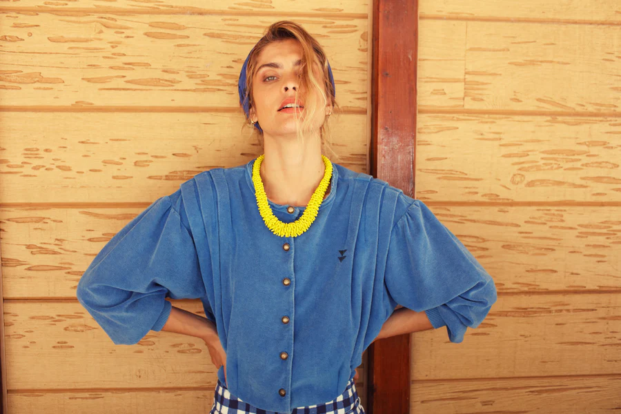 Rozpinana bluza Fitted Blue - obrazek 5