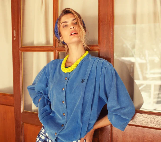 Rozpinana bluza Fitted Blue