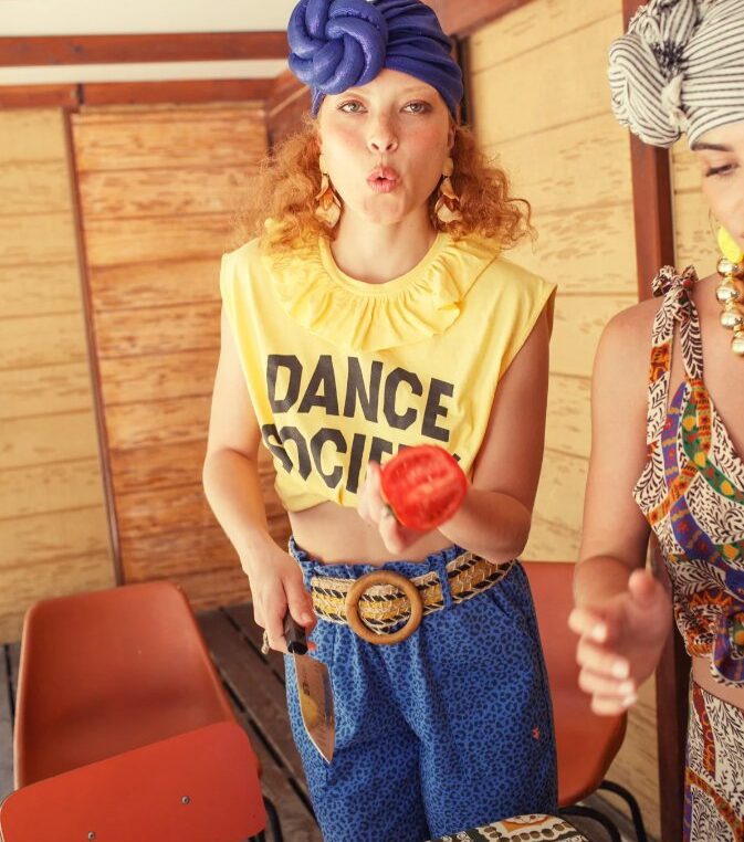 Spodnie Animal Print Blue