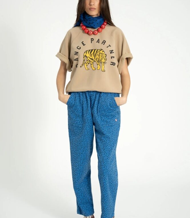 Spodnie Animal Print Blue