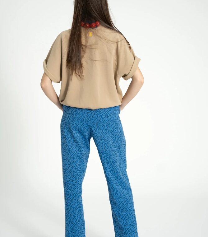 Spodnie Animal Print Blue
