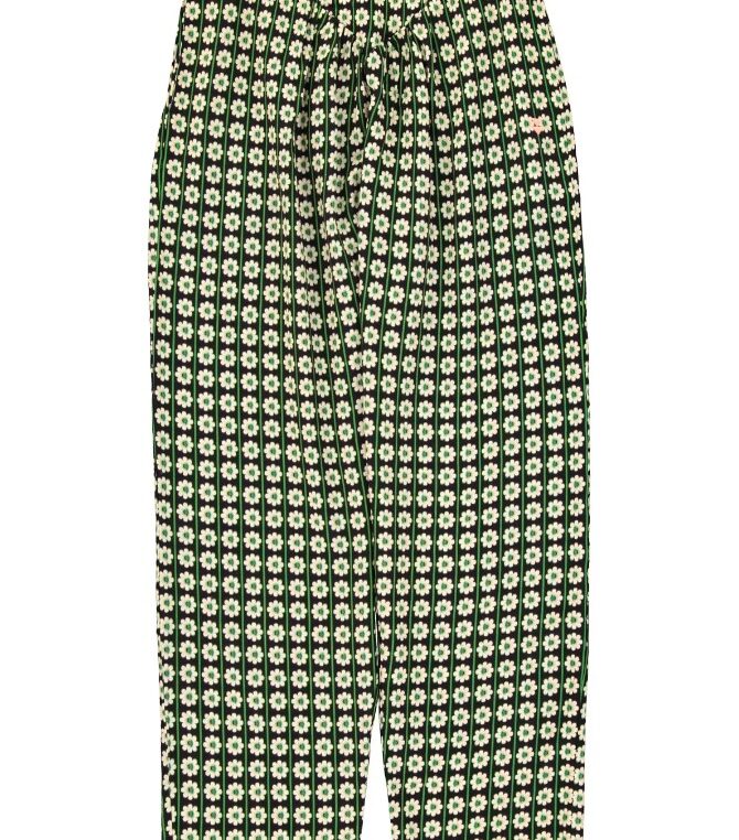 Spodnie Black/Ecru Flowers